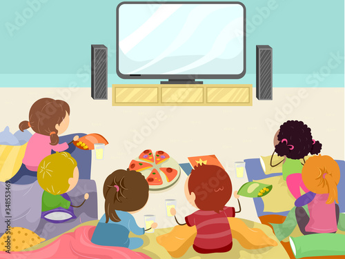 Friends Sleep Over Movie Night Indoor Activity