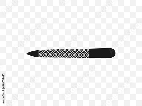 Manicure, nail file icon. Vector illustration, flat design.