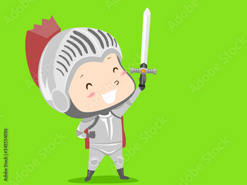 Kid Boy Costume Knight Gree...