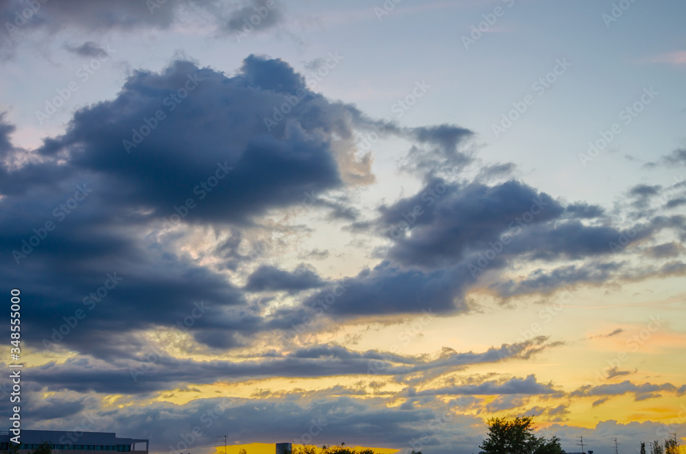 Clouds in the sky in the early morning. Clouds in the sky in the early morning.