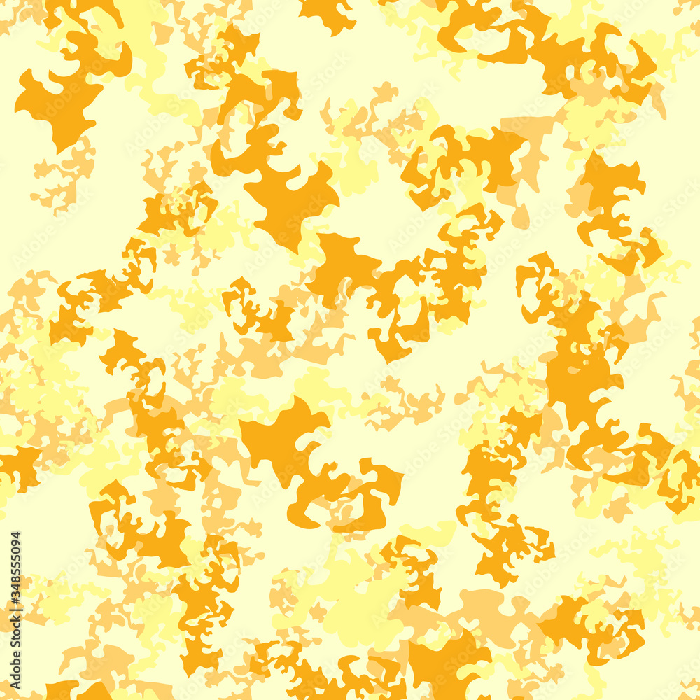 Desert camouflage of various shades of yellow and orange colors