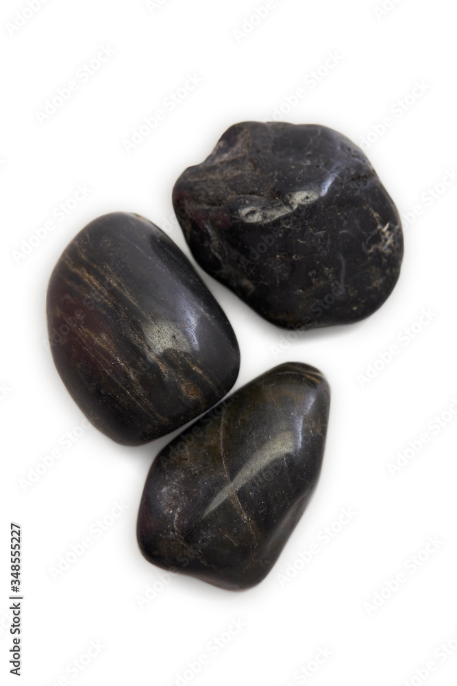 Pile stones on white background Pile stones on white background
