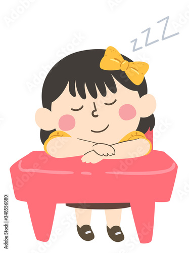 Kid Girl Class Sleeping Des...