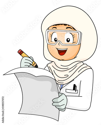 Kid Girl Muslim Lab Coat Pa...