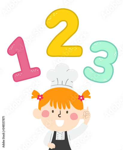 Kid Girl Chef Apron Point 1...