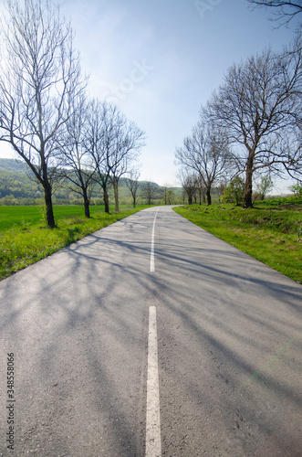 empty road in the mountains area