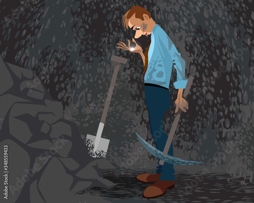 Seeker in a cave