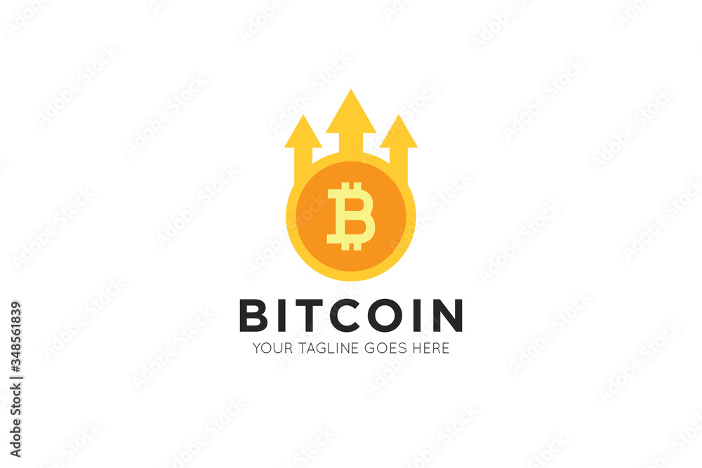 Fototapeta premium bit coin logo and icon vector illustration design template