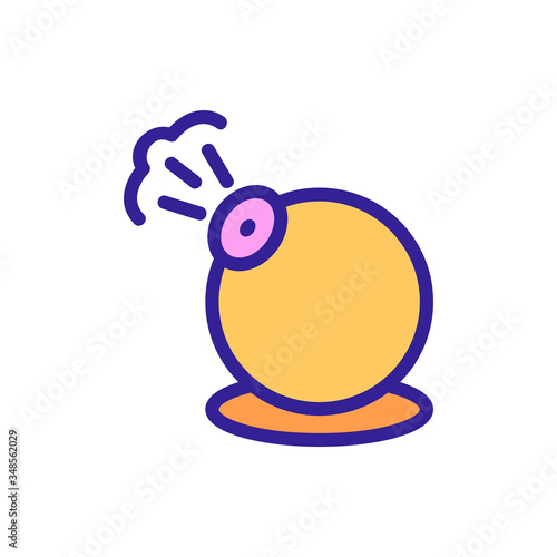 round steam cleaner for air icon vector. round steam cleaner for air sign. color symbol illustration