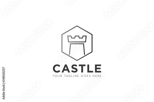 Free Download Castle logo and icon vector illustration design template - GFXLoad