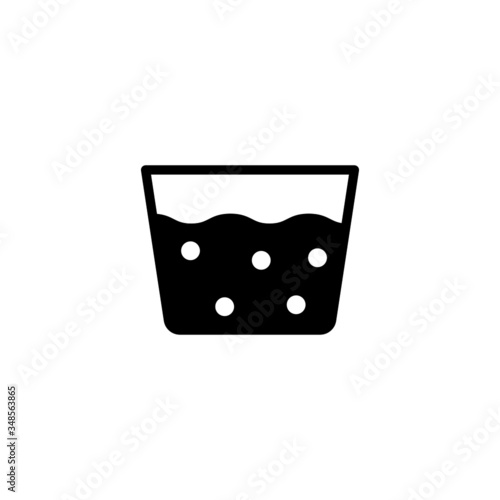 Water soak vector icon in black solid flat design icon isolated on white background