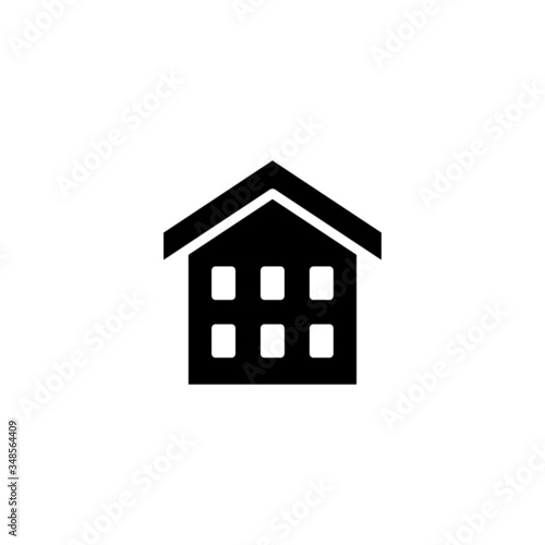 Hostel vector icon in black solid flat design icon isolated on white background
