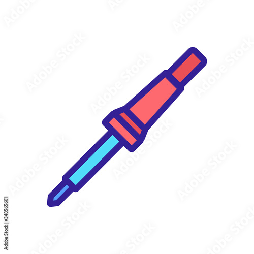 manual welding soldering iron icon vector. manual welding soldering iron sign. color symbol illustration