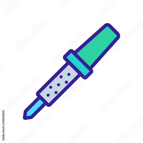 nichrome soldering iron heater icon vector. nichrome soldering iron heater sign. color symbol illustration