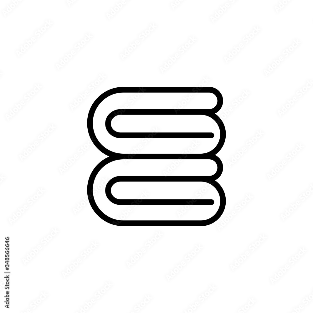 Linens vector icon in linear, outline icon isolated on white background Linens vector icon in linear, outline icon isolated on white background