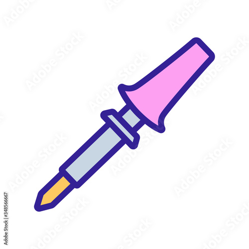 soldering iron with comfortable handle icon vector. soldering iron with comfortable handle sign. color symbol illustration