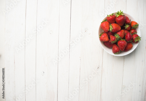 strawberry on a wooden background