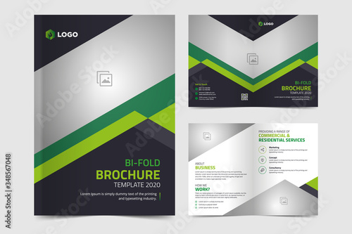 Creative Corporate & Business Bifold Flyer Brochure Template Design, abstract business bifold brochure, vector brochure template design. Brochure design, cover, annual report, poster, flyer