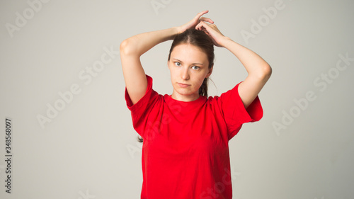 Wallpaper Mural People, beauty and lifestyle concept. Shot of attractive sensual woman with wide smile Torontodigital.ca