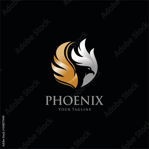 luxury phoenix logo vector template