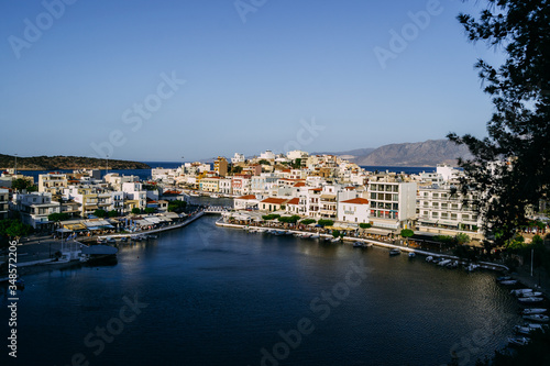 the old town of agios nikolaos crete greece