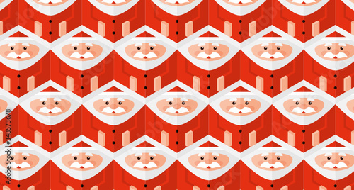 verrückte, isometrische Weihnachtsmänner