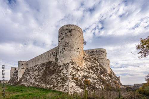 Krak de Chevaliers Crusader Castle damaged during Syria Civil War