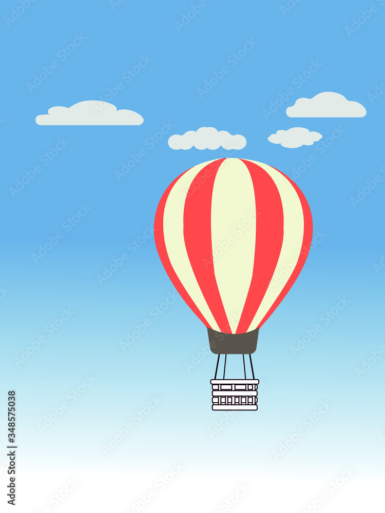 Fototapeta premium hot air ballon. balloon vector cartoon air-balloon. 