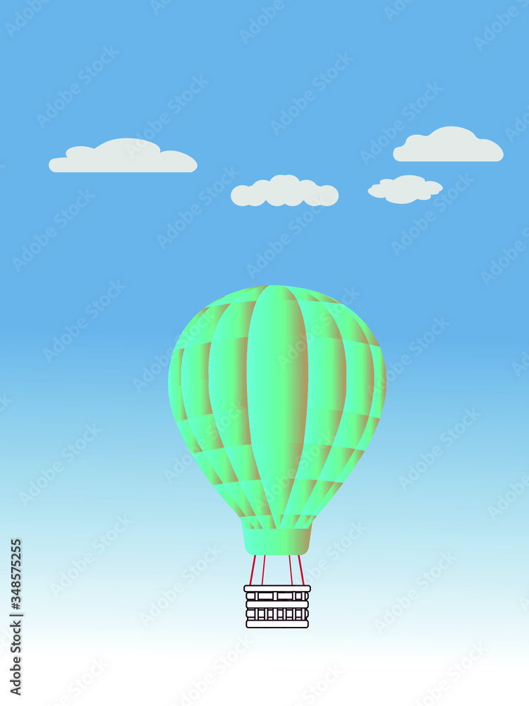 Naklejka premium hot air ballon. balloon vector cartoon air-balloon. 