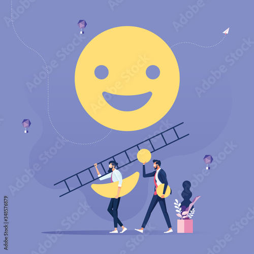 Customer make a review or feedback of the quality of service-Consumer feedback Concept