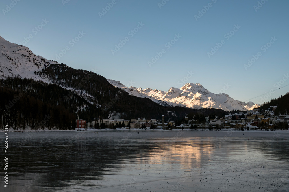 Winter time on Switzerland Alps