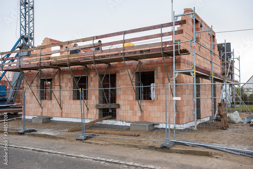 new built house in construction