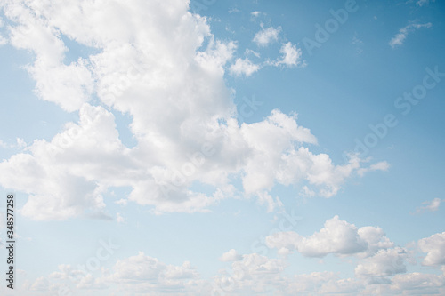 beautiful blue sky with white cloud
