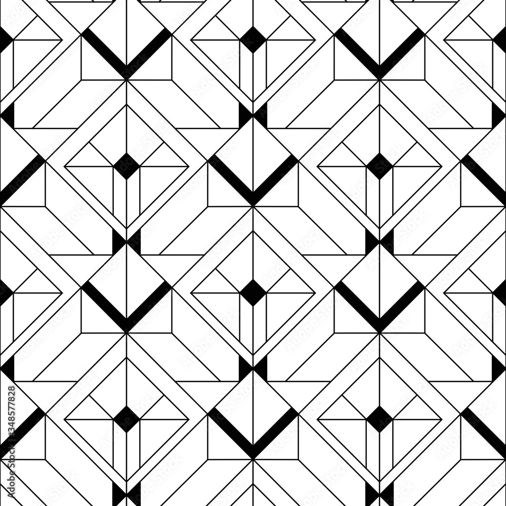 Art Deco Pattern. Vector black white background Art Deco Pattern. Vector black white background