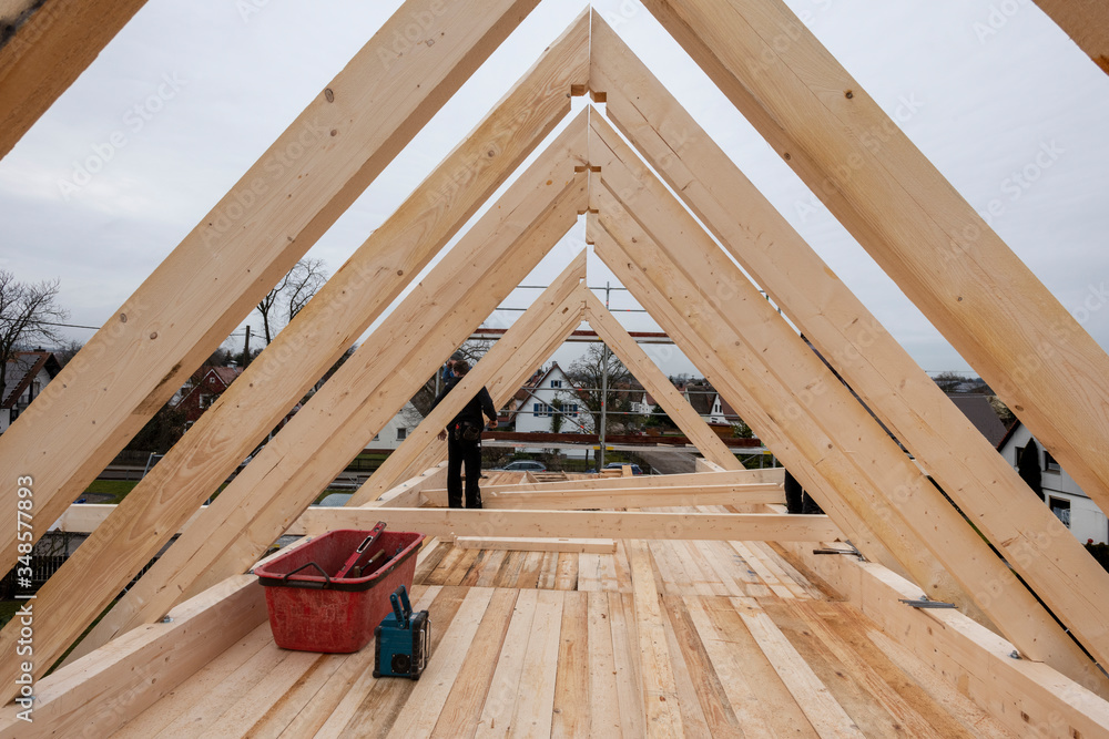 new built house in construction
