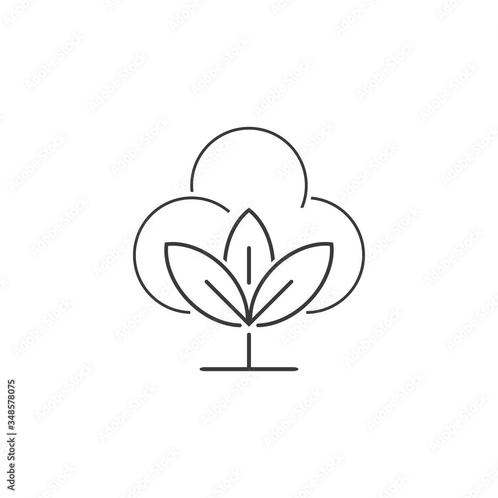 Beauty Cotton flower vector , Simple icon Cotton flower template symbol nature Beauty Cotton flower vector , Simple icon Cotton flower template symbol nature