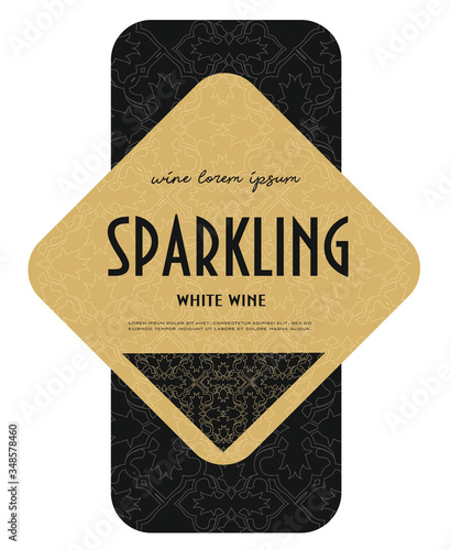 SPARKLING WINE LABEL ITALIAN FOOD AND DRINKS DECORATIVE STICKER FOR AMARONE, PROSECCO, CHIANTI, VALPOLICELLA,PRIMITIVE AND SPARKLING WINE