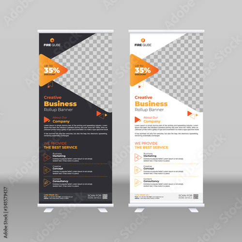 Creative Corporate & Business Roll-Up Banner Template Design