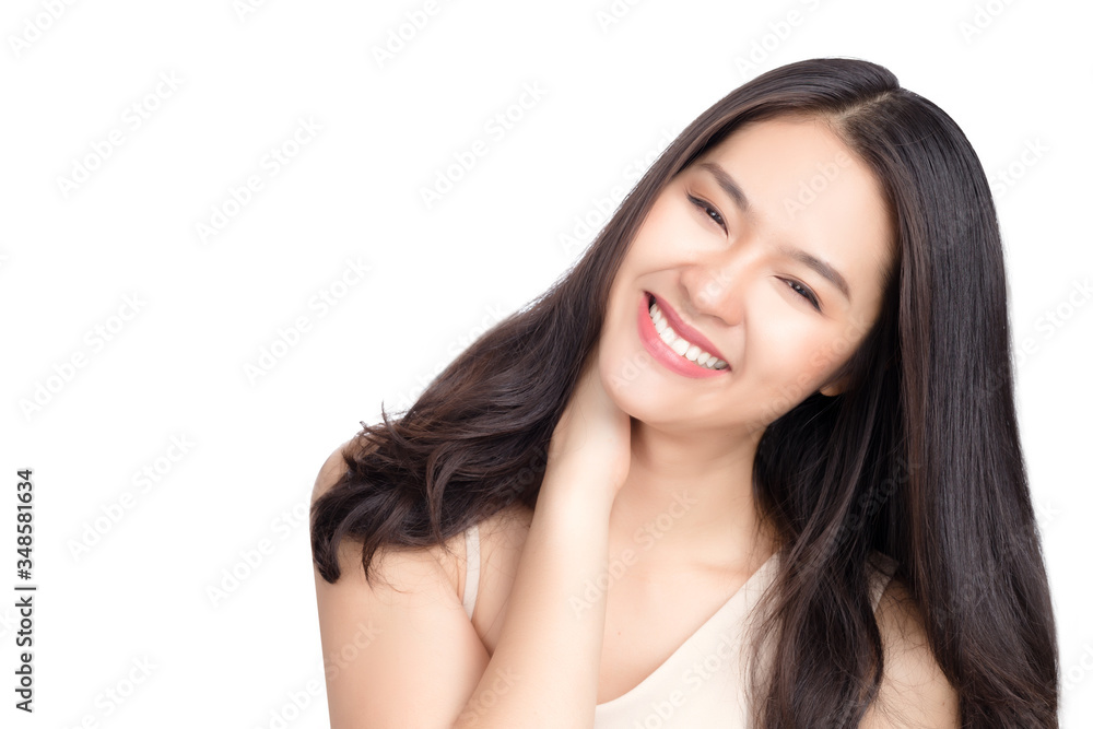 Portrait beautiful young asian woman clean fresh skin concept. Asian girl beauty face skin care and health wellness, Facial treatment, Perfect skin, Natural make up. Portrait beautiful young asian woman clean fresh skin concept. Asian girl beauty face skin care and health wellness, Facial treatment, Perfect skin, Natural make up.