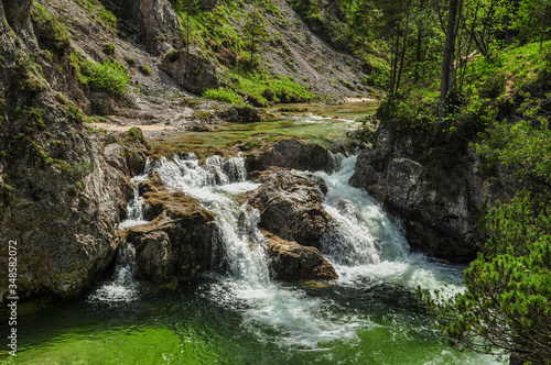 Waterfalls and Cascades in Oetscher National Park  Springtime