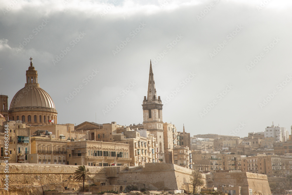 Valletta city skyline