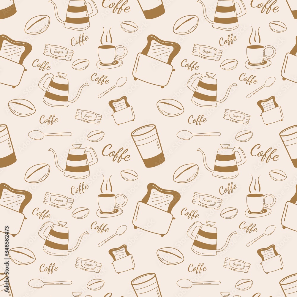 seamless pattern with cafetaria tools object. Creative background design vector illustration seamless pattern with cafetaria tools object. Creative background design vector illustration