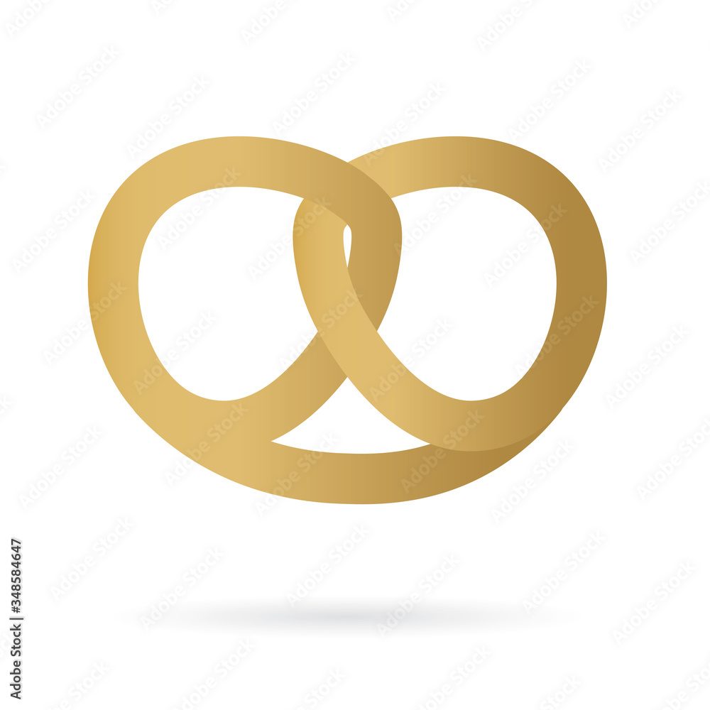 golden pretzel icon- vector illustration golden pretzel icon- vector illustration