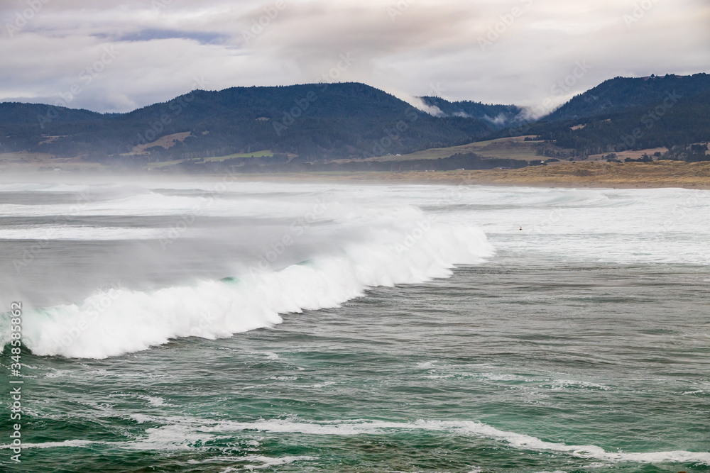 Fototapeta premium Waves on California coastline
