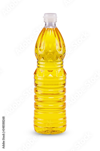 Vegetable oil bottle isolated