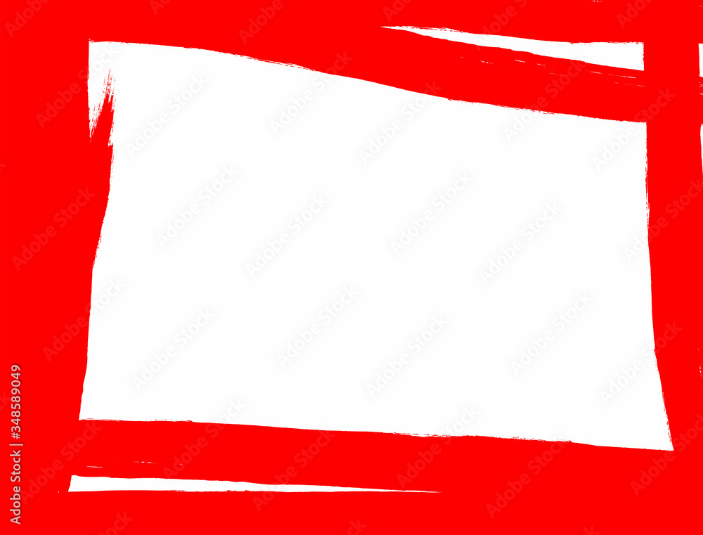 Obraz premium Rough background with frame drawn with a brush. Grunge, watercolor, paint, sketch. Vector illustration.