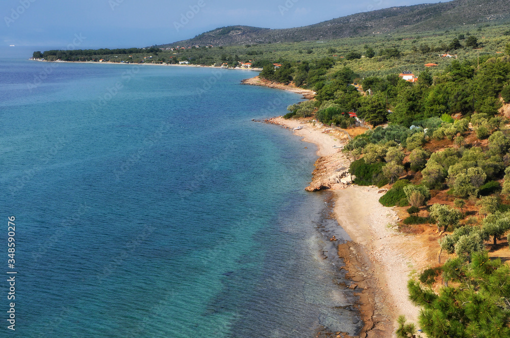 Beautiful Greek island of Thassos: one of the most popular tourist destinations in Greece.