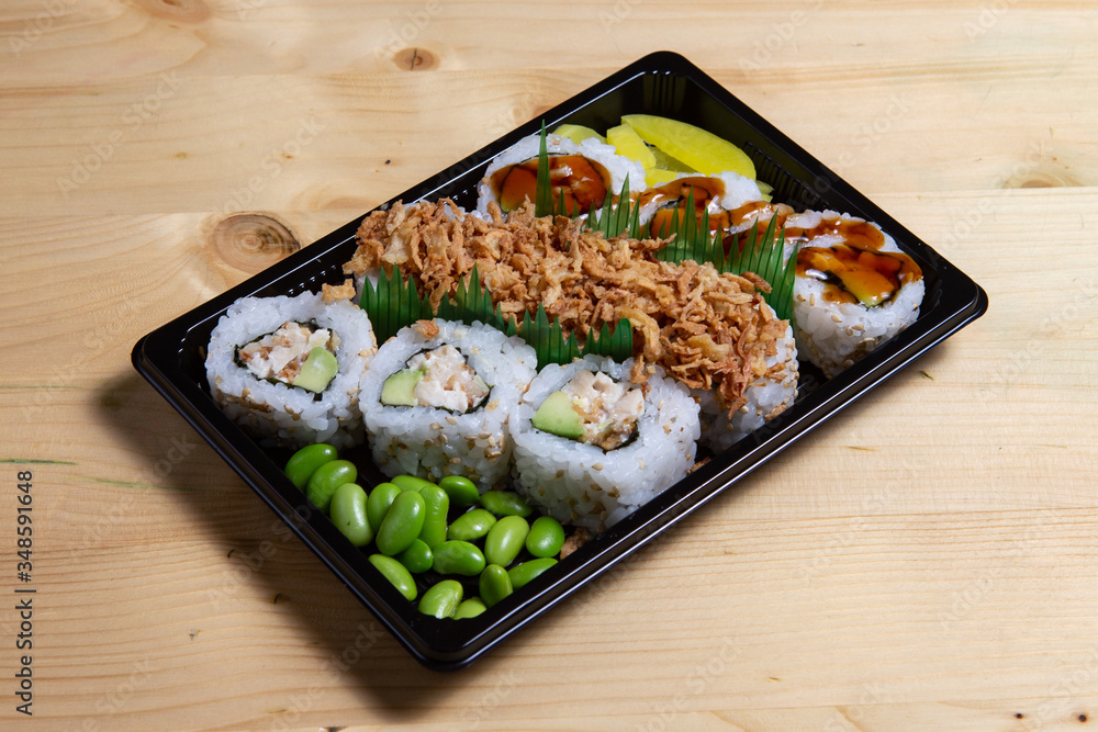 California roll Sushi with Chicken California roll Sushi with Chicken