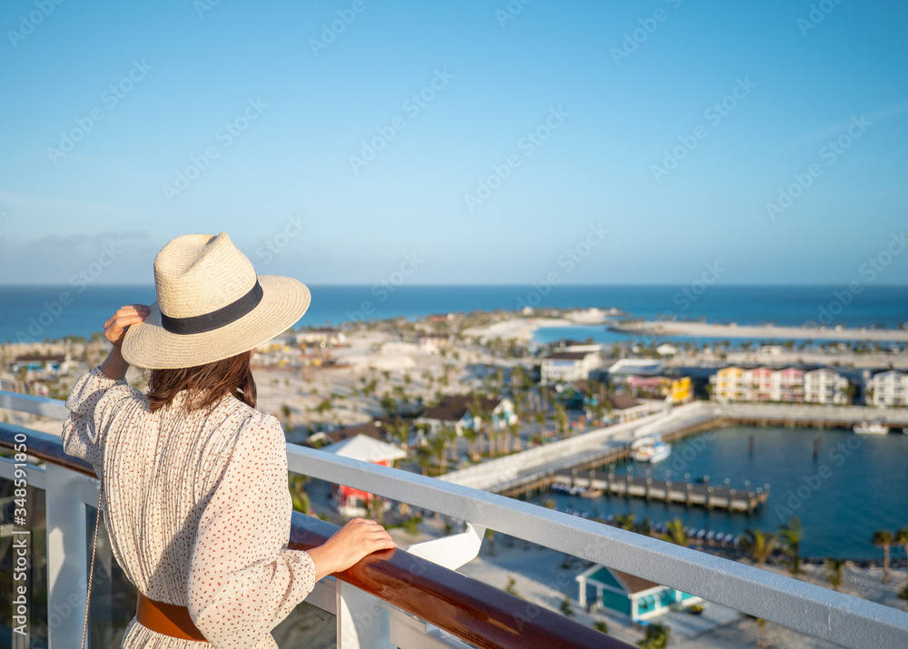 Young woman looking at the view