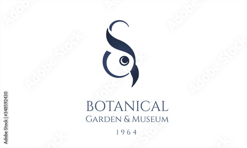 Owl logo vector illustrations. Emblem design on white background. Parrot profile logotype. Face shape